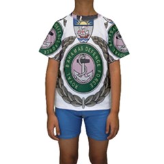 Emblem Of Bahamas Defence Force  Kids  Short Sleeve Swimwear by abbeyz71