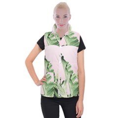 Palm Leaf Women s Button Up Vest by goljakoff