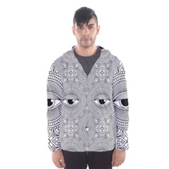 Eye Pattern Men s Hooded Windbreaker by designsbymallika