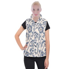 Baatik Print 5 Women s Button Up Vest by designsbymallika
