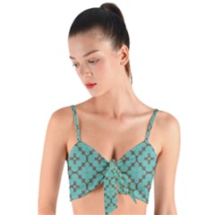 Tiles Woven Tie Front Bralet by Sobalvarro