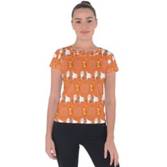 Halloween Short Sleeve Sports Top  by Sparkle