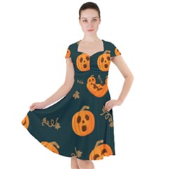 Halloween Cap Sleeve Midi Dress by Sobalvarro