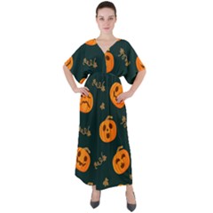 Halloween V-neck Boho Style Maxi Dress by Sobalvarro