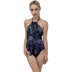 Glitched Out Go With The Flow One Piece Swimsuit by MRNStudios