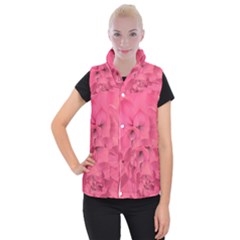 Beauty Pink Rose Detail Photo Women s Button Up Vest by dflcprintsclothing