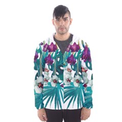 Tropical Flowers Men s Hooded Windbreaker by goljakoff