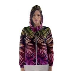 Purple Leaves Women s Hooded Windbreaker by goljakoff