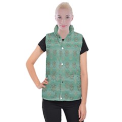 Beautiful Flowers Of Wood In The Starry Night Women s Button Up Vest by pepitasart