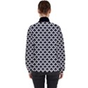 Black and white Triangles pattern, geometric Women s High Neck Windbreaker View2