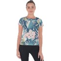 Abstract flowers Short Sleeve Sports Top  View1