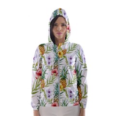 Tropical Pineapples Women s Hooded Windbreaker by goljakoff