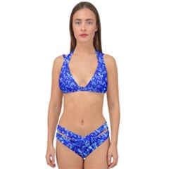 Blue Sequin Dreams Double Strap Halter Bikini Set by essentialimage