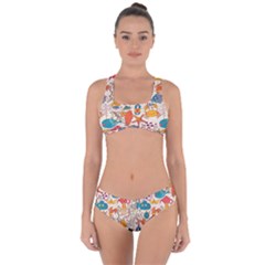 Sea Creatures Criss Cross Bikini Set by goljakoff