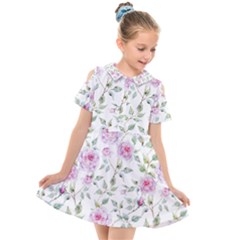 Rose Flowers Kids  Short Sleeve Shirt Dress by goljakoff