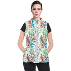 Tropical Flamingo Women s Puffer Vest by goljakoff