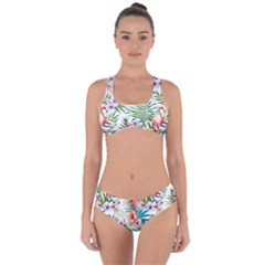 Tropical Flamingo Criss Cross Bikini Set by goljakoff