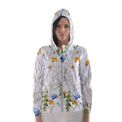 Summer Flowers Women s Hooded Windbreaker by goljakoff