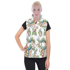 Vintage Flowers Women s Button Up Vest by goljakoff