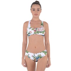 Vintage Flowers Criss Cross Bikini Set by goljakoff