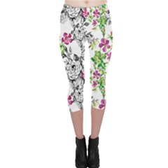 Flowers Capri Leggings  by goljakoff