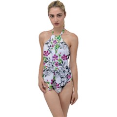Flowers Go With The Flow One Piece Swimsuit by goljakoff