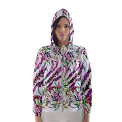 Flowers Women s Hooded Windbreaker by goljakoff