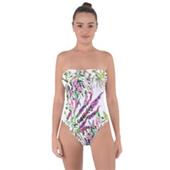 Flowers Tie Back One Piece Swimsuit by goljakoff