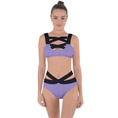 Bougain Villea Purple & Black - Bandaged Up Bikini Set 