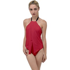 Amaranth Red & Black - Go With The Flow One Piece Swimsuit by FashionLane