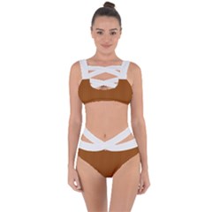 Rusty Orange & White - Bandaged Up Bikini Set 