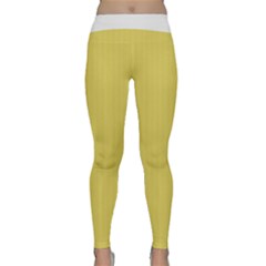 Ceylon Yellow & White - Classic Yoga Leggings