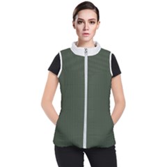 Kombu Green & White - Women s Puffer Vest by FashionLane