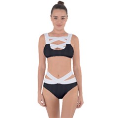 Midnight Black & White - Bandaged Up Bikini Set  by FashionLane
