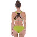 Acid Green & Black - Criss Cross Bikini Set View2