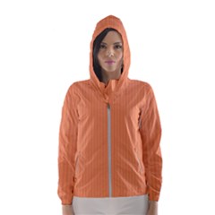 Atomic Tangerine & Black - Women s Hooded Windbreaker