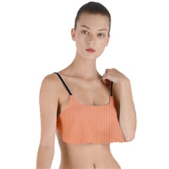 Atomic Tangerine & Black - Layered Top Bikini Top 