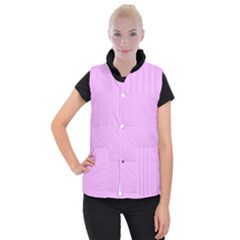 Blossom Pink & Black - Women s Button Up Vest by FashionLane