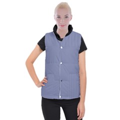 Lavender Violet & Black - Women s Button Up Vest by FashionLane