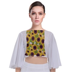 13-258654407-0-1-1 13-258654407-1-1-1 Tie Back Butterfly Sleeve Chiffon Top by shoppingcart