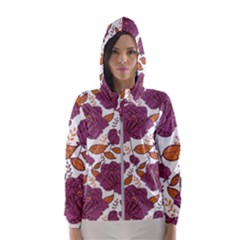 Rose Flowers Women s Hooded Windbreaker by goljakoff