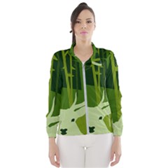 Forest Deer Tree Green Nature Women s Windbreaker by HermanTelo