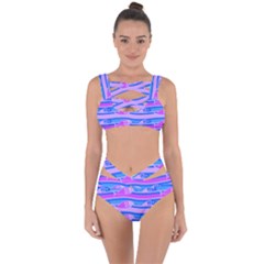 Fish Texture Blue Violet Module Bandaged Up Bikini Set  by HermanTelo