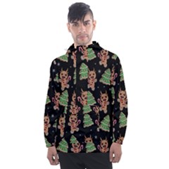 Gingerbread Krampus Men s Front Pocket Pullover Windbreaker by Valentinaart