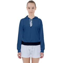 Aegean Blue - Women s Tie Up Sweat by FashionLane