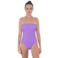 Floral Purple - Tie Back One Piece Swimsuit by FashionLane