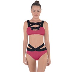 French Raspberry Red - Bandaged Up Bikini Set  by FashionLane