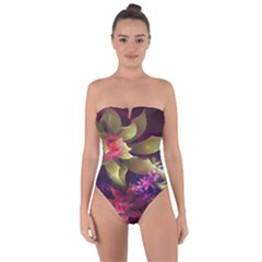 Fractal Flower Tie Back One Piece Swimsuit by Sparkle