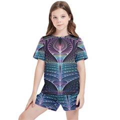 Fractal Design Kids  Tee And Sports Shorts Set by Sparkle
