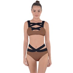 Caramel Cafe Brown - Bandaged Up Bikini Set 